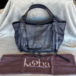 Kooba Jonnie Studded Leather Tote - Indigo